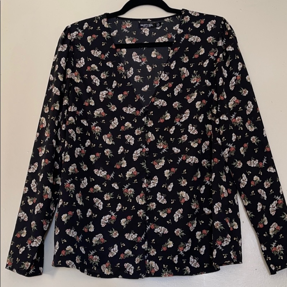 Nasty Gal floral top